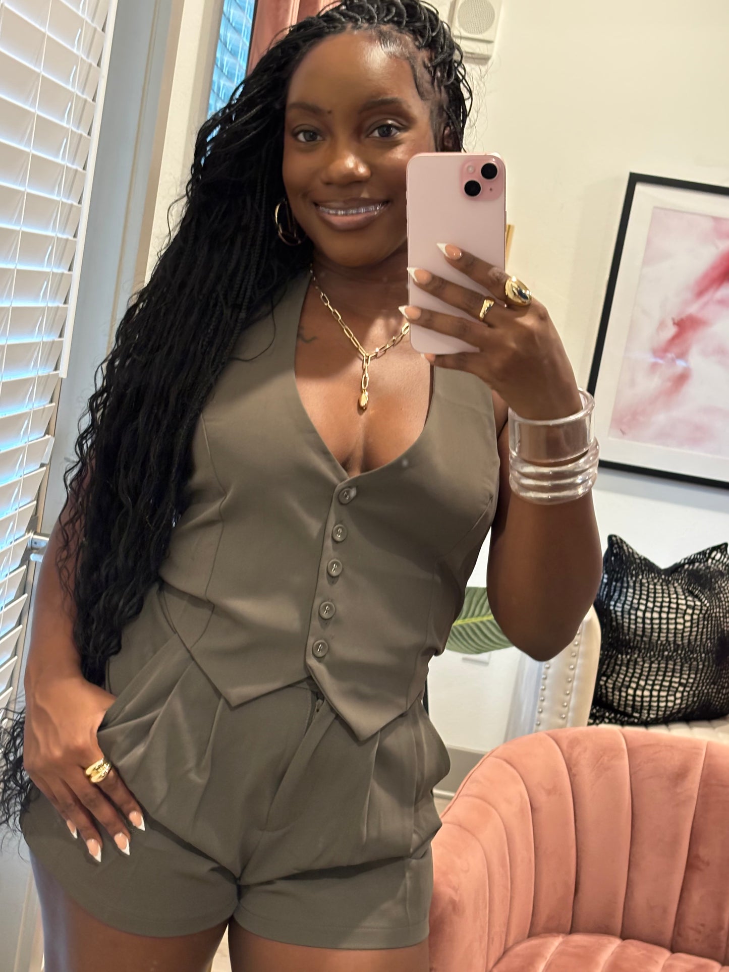 SARAH HALTER TWO PIECE SET💞