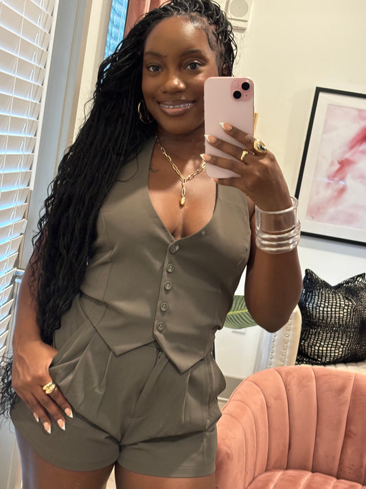 SARAH HALTER TWO PIECE SET💞
